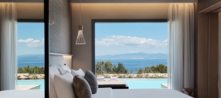 Two Bedroom Panoramic suite Sea View with Private Pool & Hot Tub