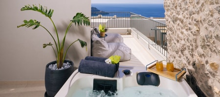 Maisonette 1 Bedroom Sea View with Hot Tub - Zoe