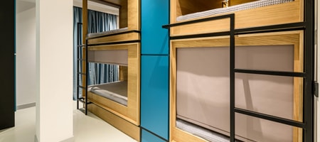 Single Bed in 6-Bed Female Dormitory Room with Balcony