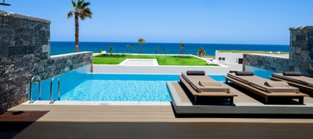 Aegean Princess Villa SeaView 3 Bedrooms on 3 Floors with Private Pool Wellness room Soulsteam & Gym