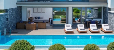 Dream Princess Villa 2 bedrooms in 2 floors Sea View with private pool outdoor whirlpool & SoulSauna