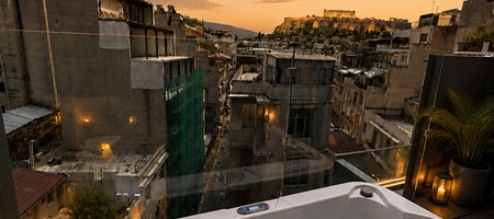 Deluxe Suite with Acropolis Balcony & Hot Tub