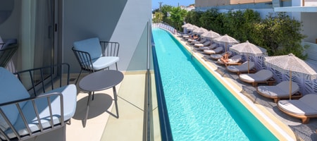 Double Room with Pool View Shared Pool and Balcony