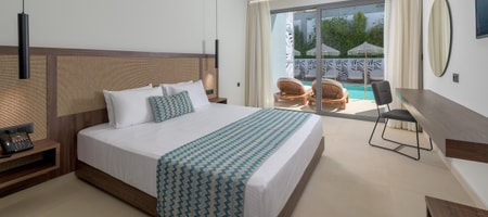 Swim-Up Double Room with Pool View Shared Pool and Terrace