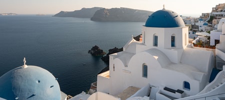 Suite with Balcony and Blue Domes View