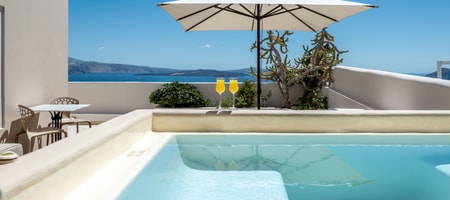 One Bedroom Villa with Outdoor Hot Tub | Caldera View