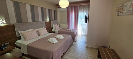 Deluxe Triple room with Side Sea View and Mountain Olympus View
