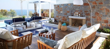Beachfront Royal Villa with Private Pool and Hot Tub