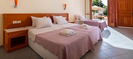 Aquarius Beach Hotel Rhodes - Ground Triple with Pool View