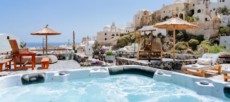 Rock Villas Complex - Private lux villa with pool & hot tub. Castle view