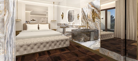 Blue Suite with Jacuzzi | Fireplace | Sauna & Terrace