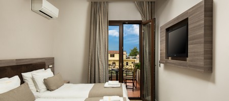 Room with 2 Single Beds Partial Town View