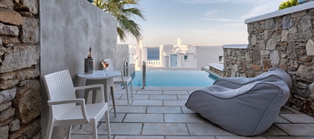 Premium Aegean Room with Private Pool and Partial Sea View