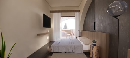Junior Suite with Outdoor Jetted Tub and Sea View