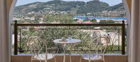 Three Bedroom Skiathos Living Sea View