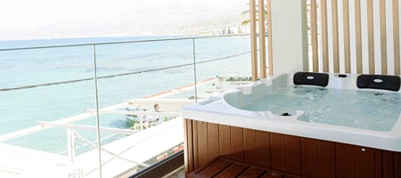 Master Suite with Panoramic Sea View & Outdoor Jetted Tub