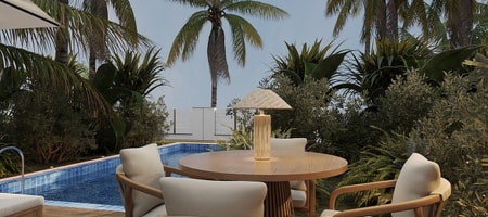 VIP Two Bedroom Suite Private Pool | So White