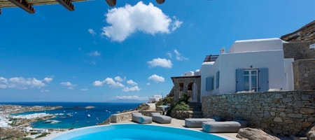 4 BD | Psarou | Villa Ammonite | Private Heated Pool