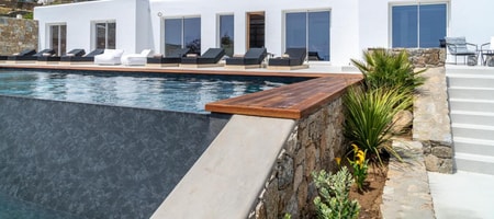 5 BD | Psarou | Elit Villa | Heated Infinity Pool Jacuzzi & Aegean Views