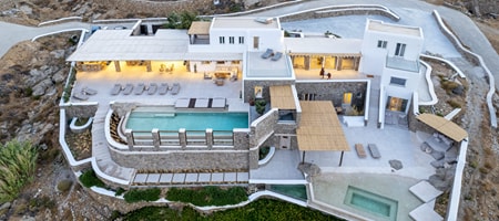 7 BD | Panormos | MPV Grande Villa  | 2 Infinity Pools | Jacuzzi | Prof. Kitchen&Bar | Gym | Sauna