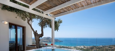 Cretan House with Panoramic View & Jetted Tub