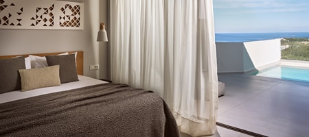 Heated Private Pool Suite with Side Sea View