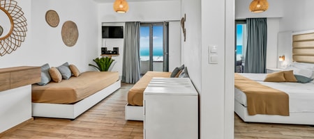 Junior Suite Bedroom & Living Room Sea View