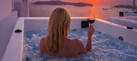 House with Private Jacuzzi Sunset and Sea View