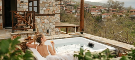 Junior Suite with Outdoor Hot Tub - Mountain & Sea View 32m²