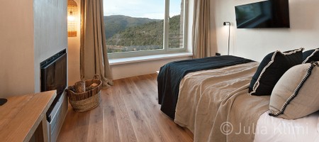 Deluxe Room with Mountain View & Fireplace