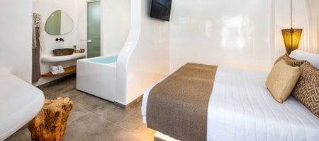 Cave Hot Tub Suite with Pool View