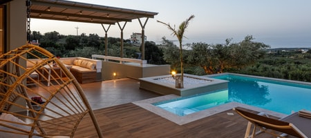 3 Bedroom | Rizes Villa with Jacuzzi & Heated Pool | Agia Triada | Rethymno