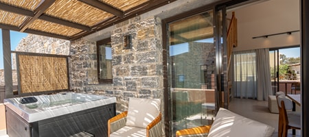 Two Bedroom Sea View Split Level Suite with Outdoor Jetted Tub