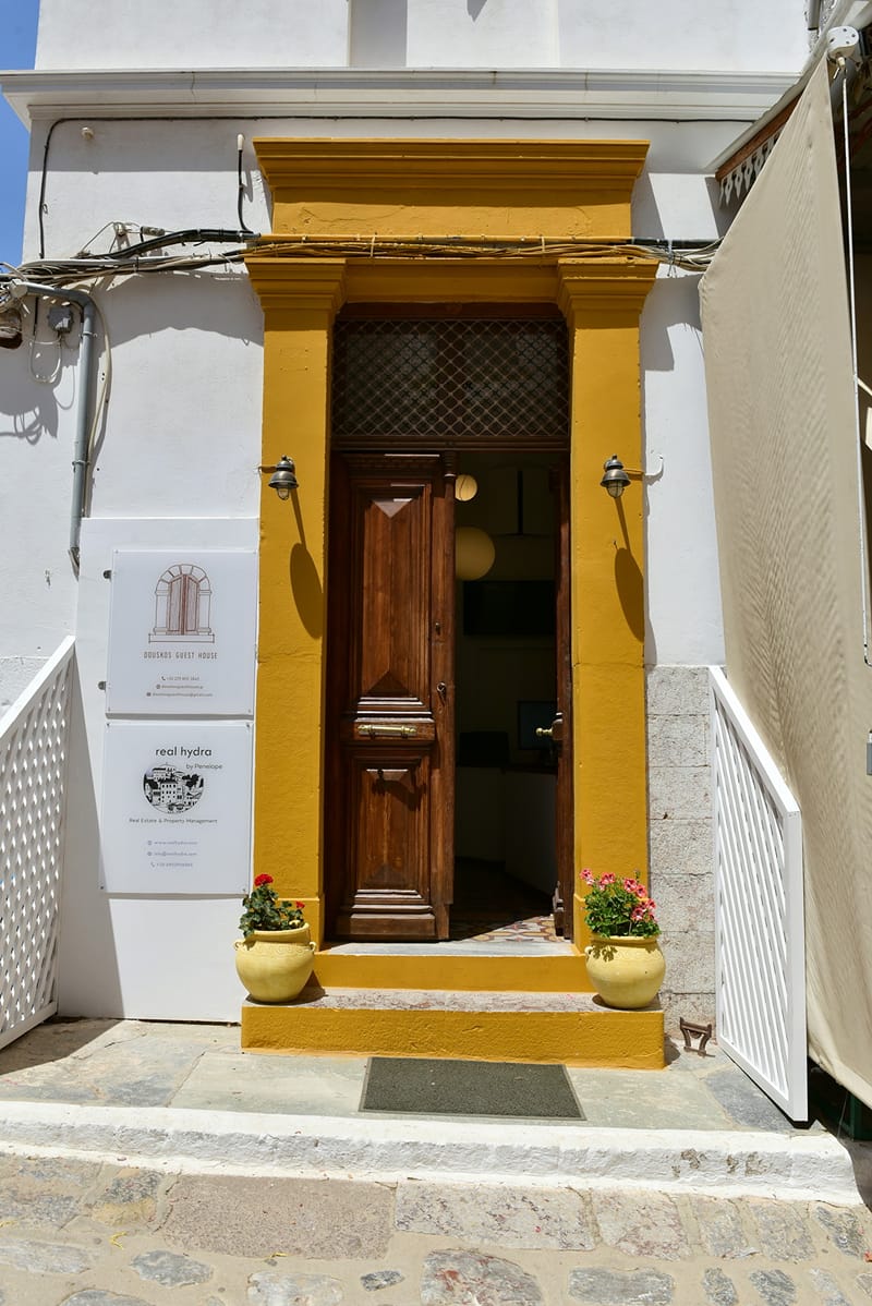 Douskos Guest House Hydra — authentic stone mansion near the harbour
