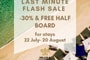 Saver Rate -30% & FREE HALF BOARD
